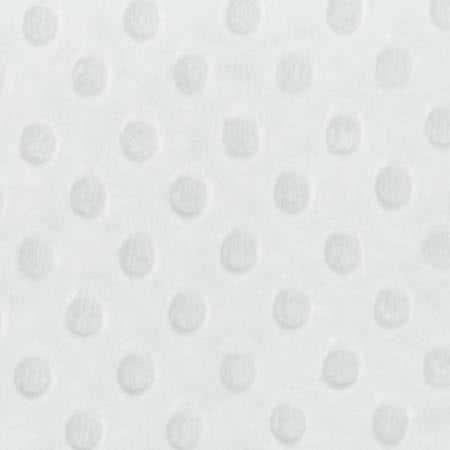 Shannon Fabrics Cuddle Dimple dot minky fabric in White