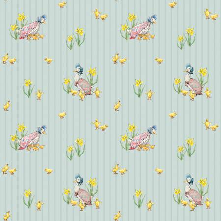 Riley Blake Peter Rabbit & Friends Duck Stripe quilting cotton in Blue