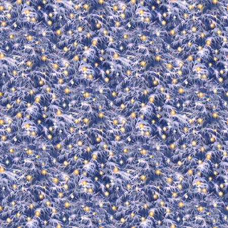 Timeless Treasures Christmas Lights on Tree quilting fabric in Frost