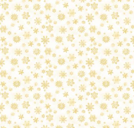 Timeless Treasures Snowflakes quilting fabric in Cream