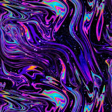 Timeless Treasures Galaxy Marble Black quilting fabric — marbled black blender