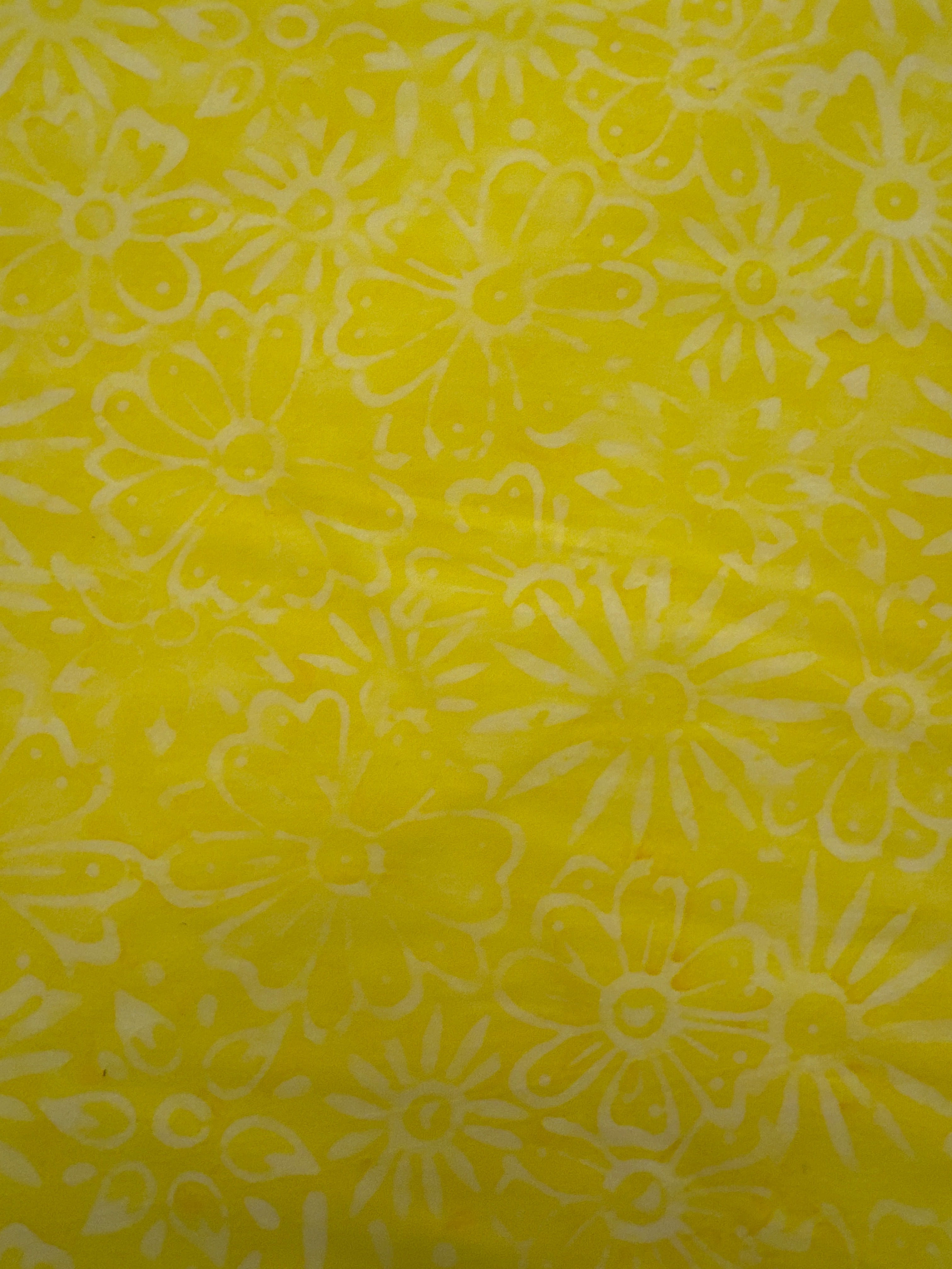 Daisy Yellow floral quilting fabric by Timeless Treasures