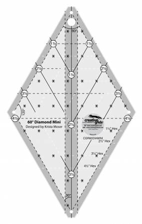 Creative Grids 60 degree mini diamond quilting ruler