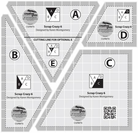 Creative Grids Scrap Crazy 6 inch template set