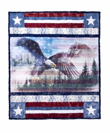 Shannon Fabrics Home of the Brave borderline cuddle kit