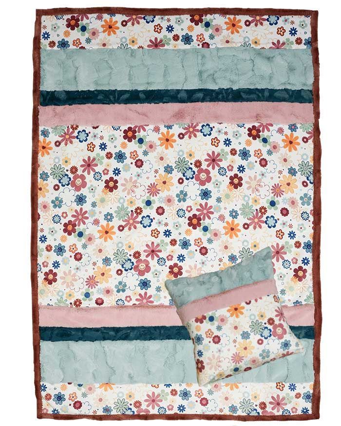 Flower Power Picture Perfect Cuddle Kit 38"X58"