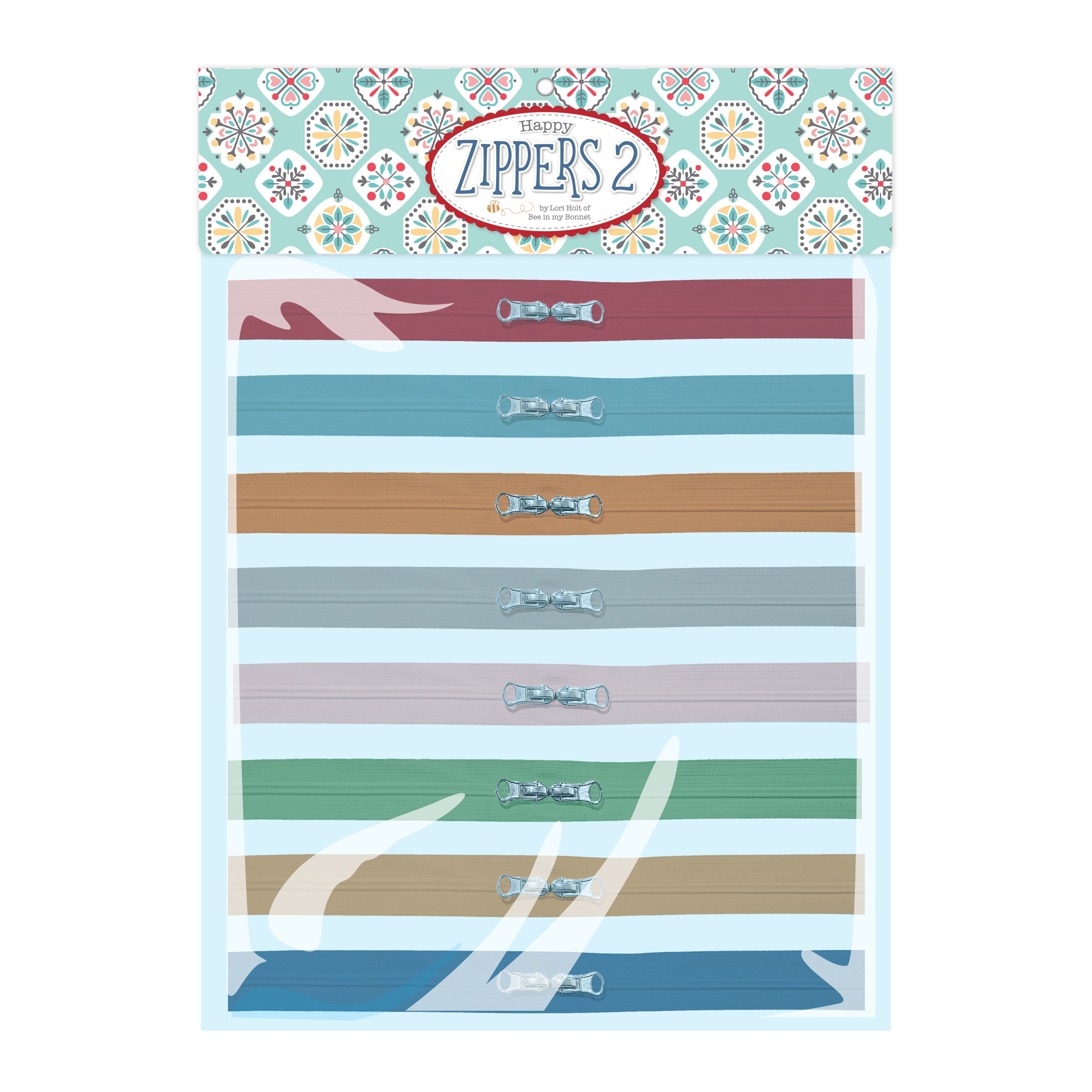 Calico Zippers 2 In 8 Assorted Colors