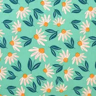 Calico Cowgirls Big Sunnies Teal quilting fabric by Poppie Cotton