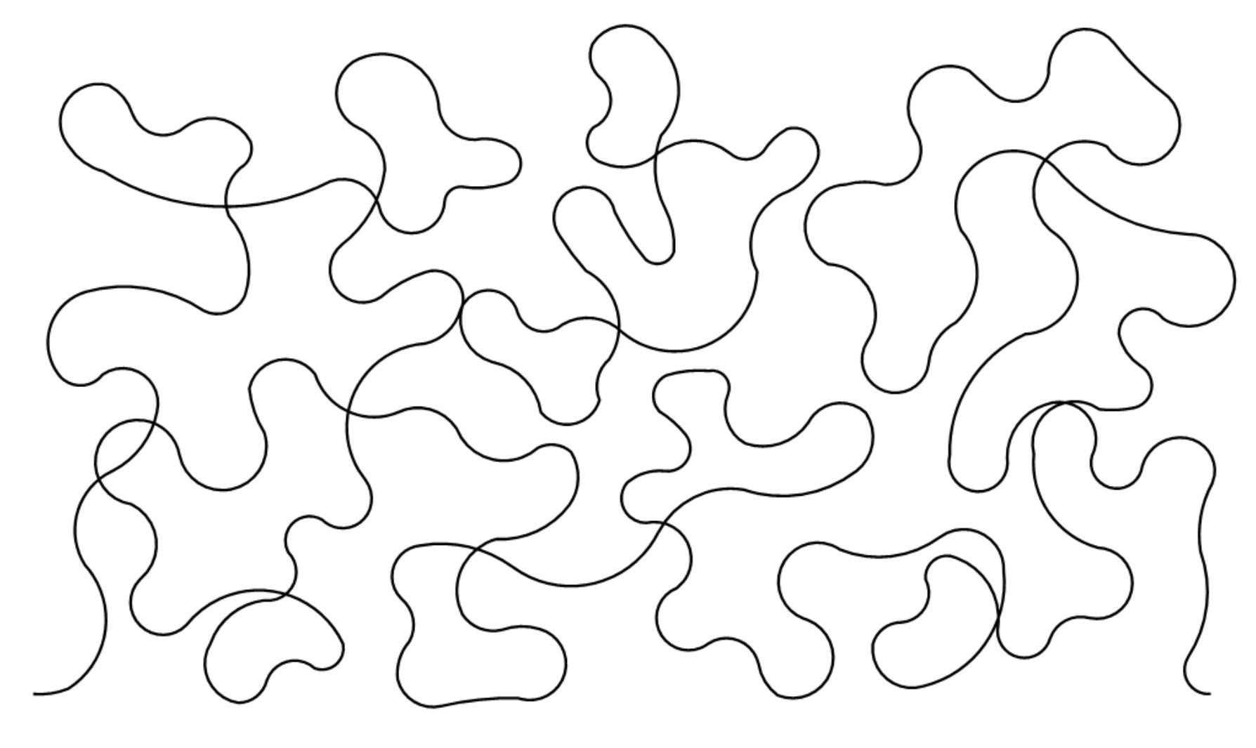 Camoflauge Digital E2E Wildflower Quilting Pantograph Close Up