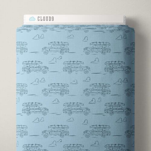 Camp Canine - Headed for Adventure - Blue 44" / 45" Fabric Per Yard