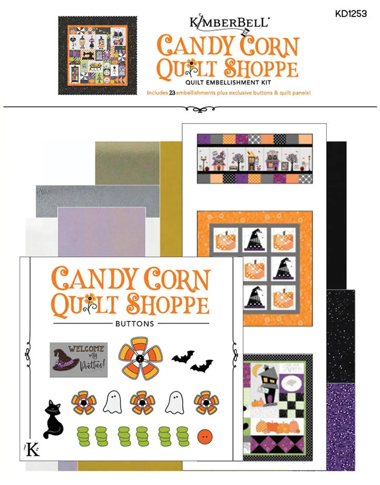 Candy Corn Quilt Shoppe Embellishment Kit - Linda's Electric Quilters