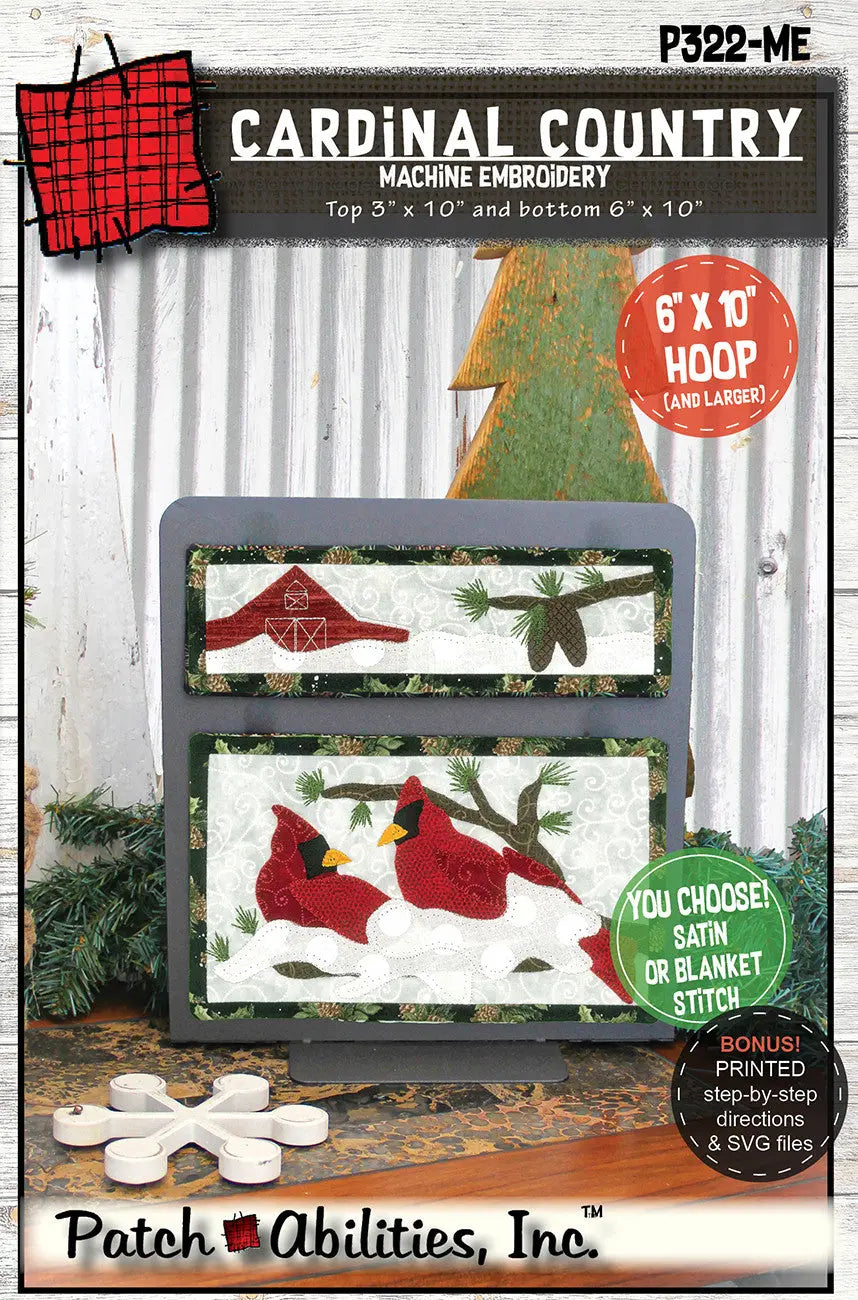 Cardinal Country Machine Embroidery - Linda's Electric Quilters