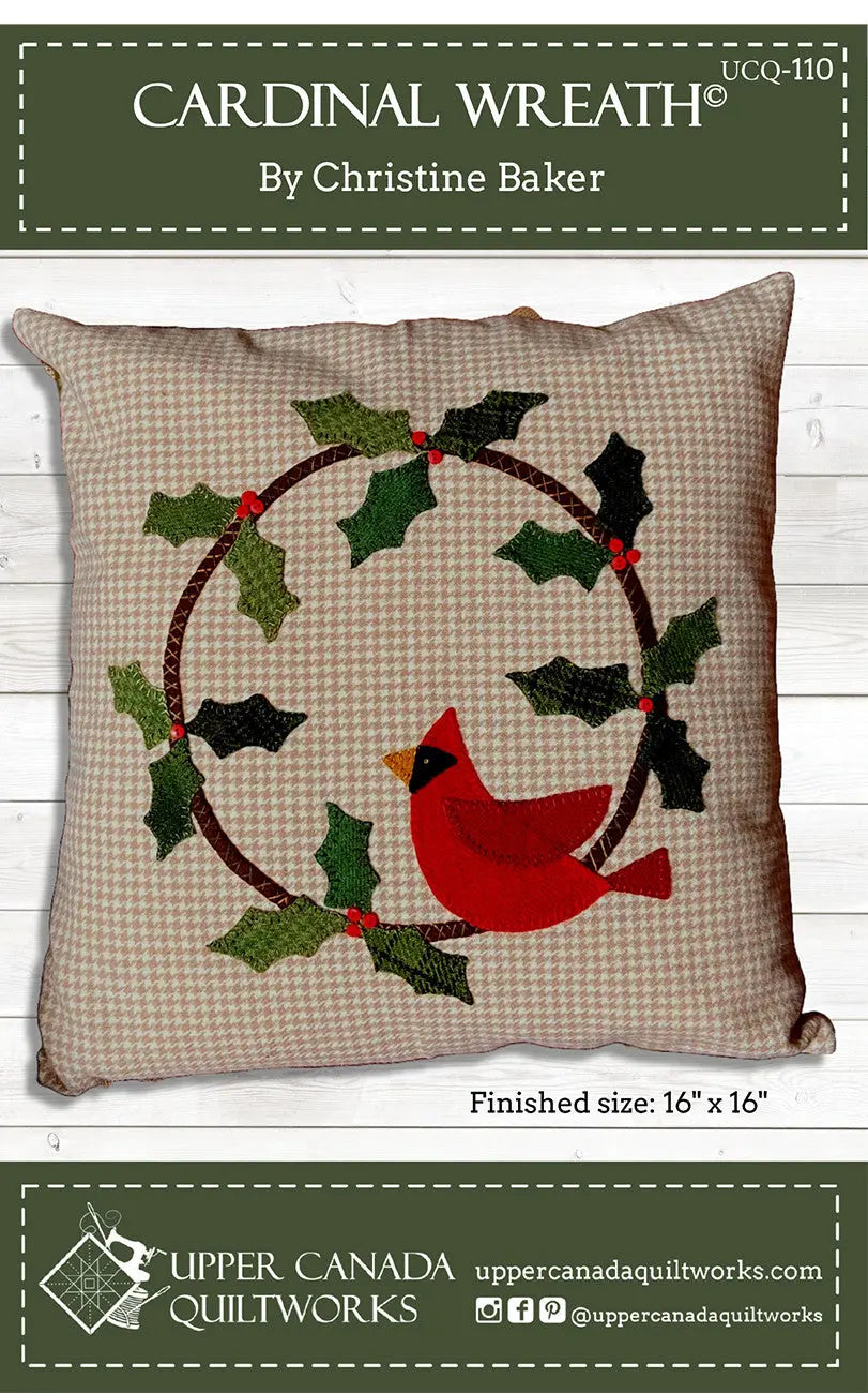 Cardinal Wreath Pillow Checker Distributor