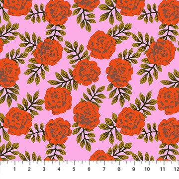 Carnation Vivid Yesterday Cotton 44"/45" Fabric Per Yard