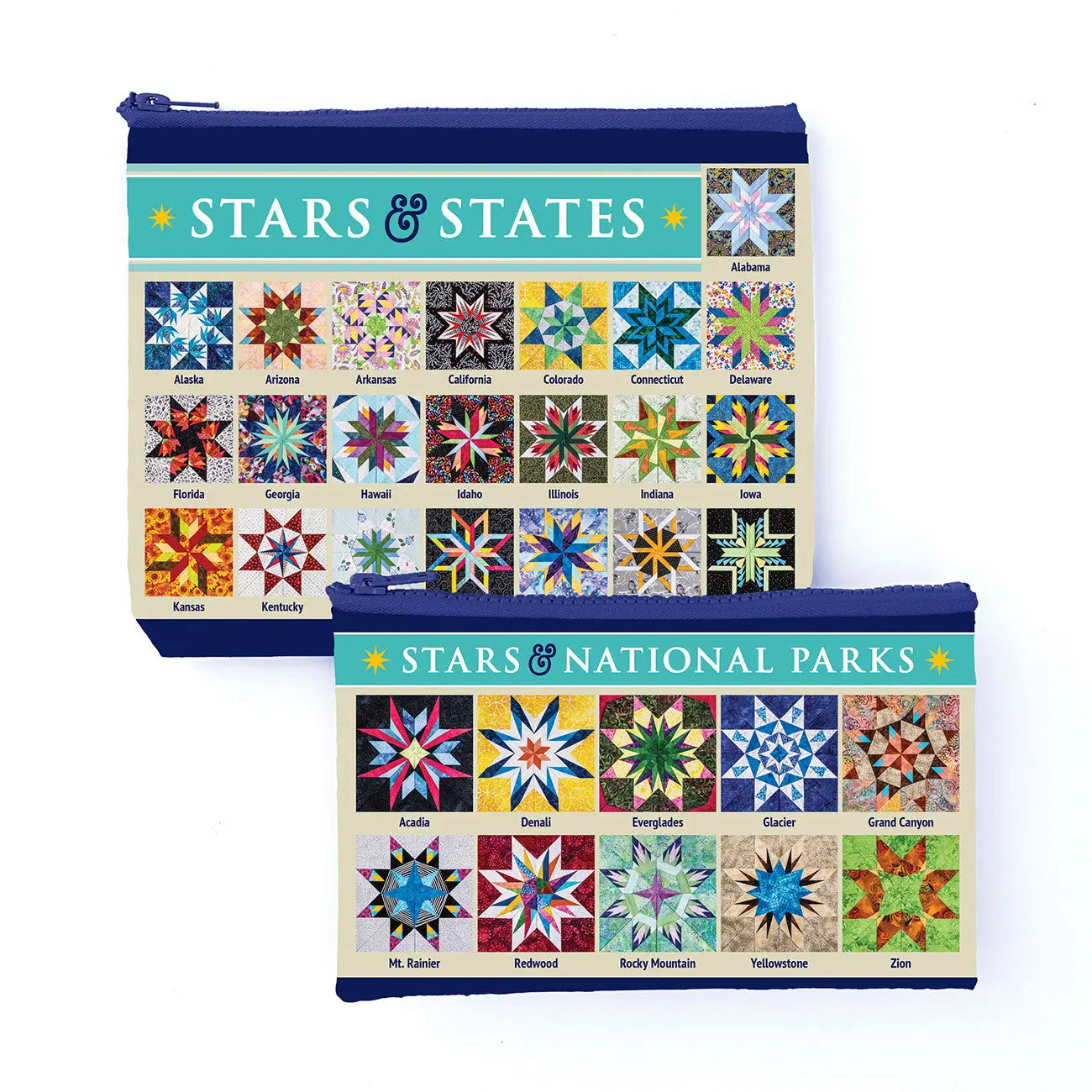 Carol Doak’s Fabulous Stars & States Eco Pouch Set - Linda's Electric Quilters