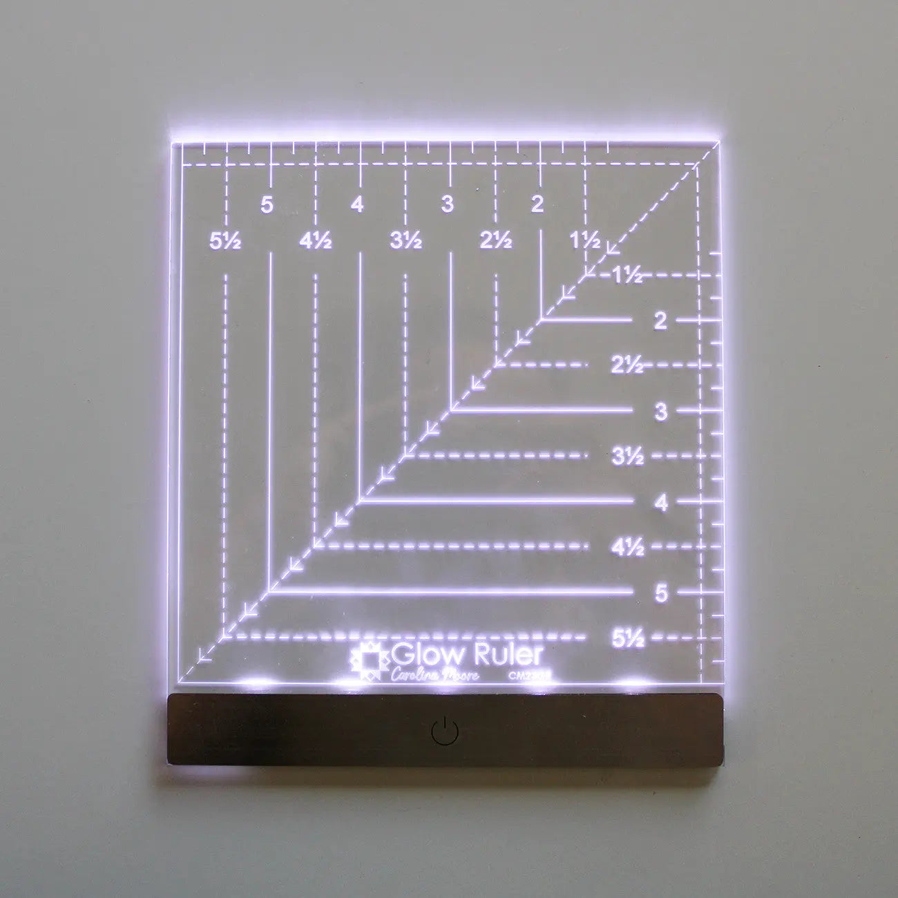 Carolina Moore Glow Ruler 6in Square - Linda's Electric Quilters