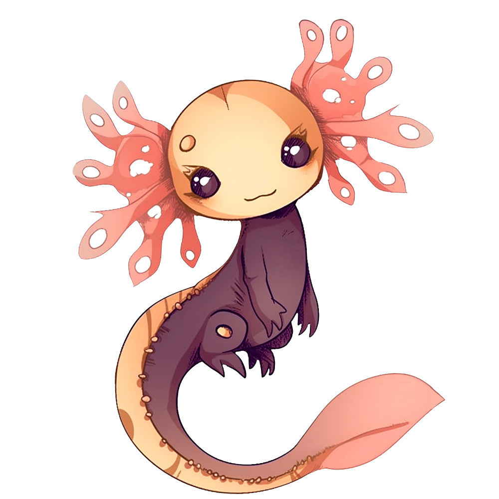 Cartoon Axolotl Fabric Panel 1