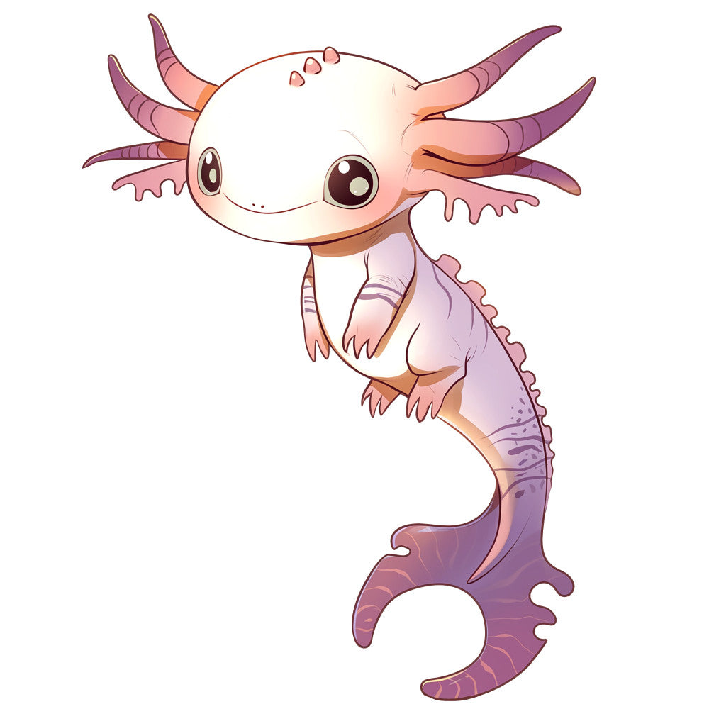 Cartoon Axolotl Fabric Panel 10