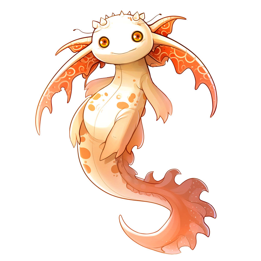 Cartoon Axolotl Fabric Panel 12