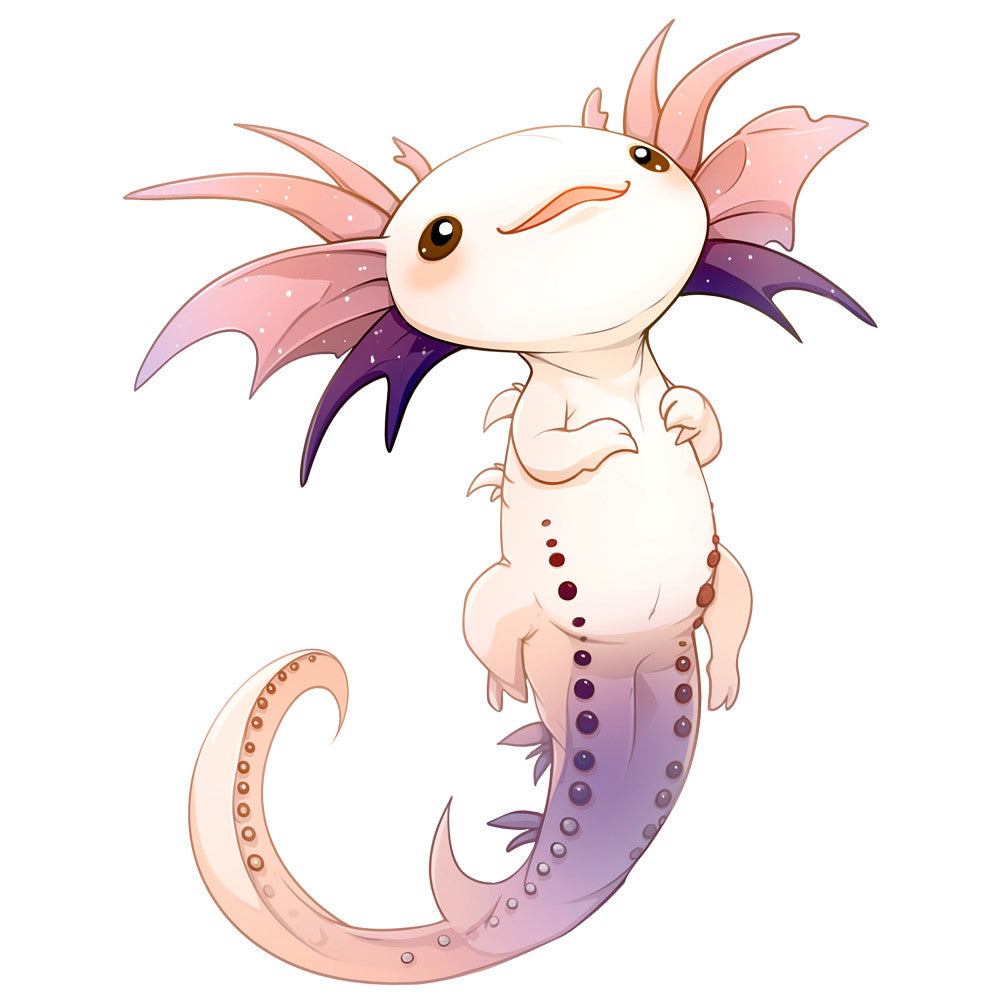 Cartoon Axolotl Fabric Panel 14