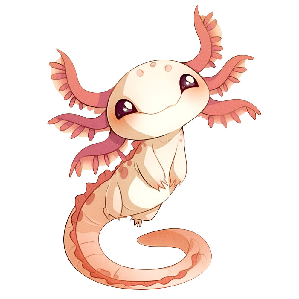 Cartoon Axolotl Fabric Panel 16