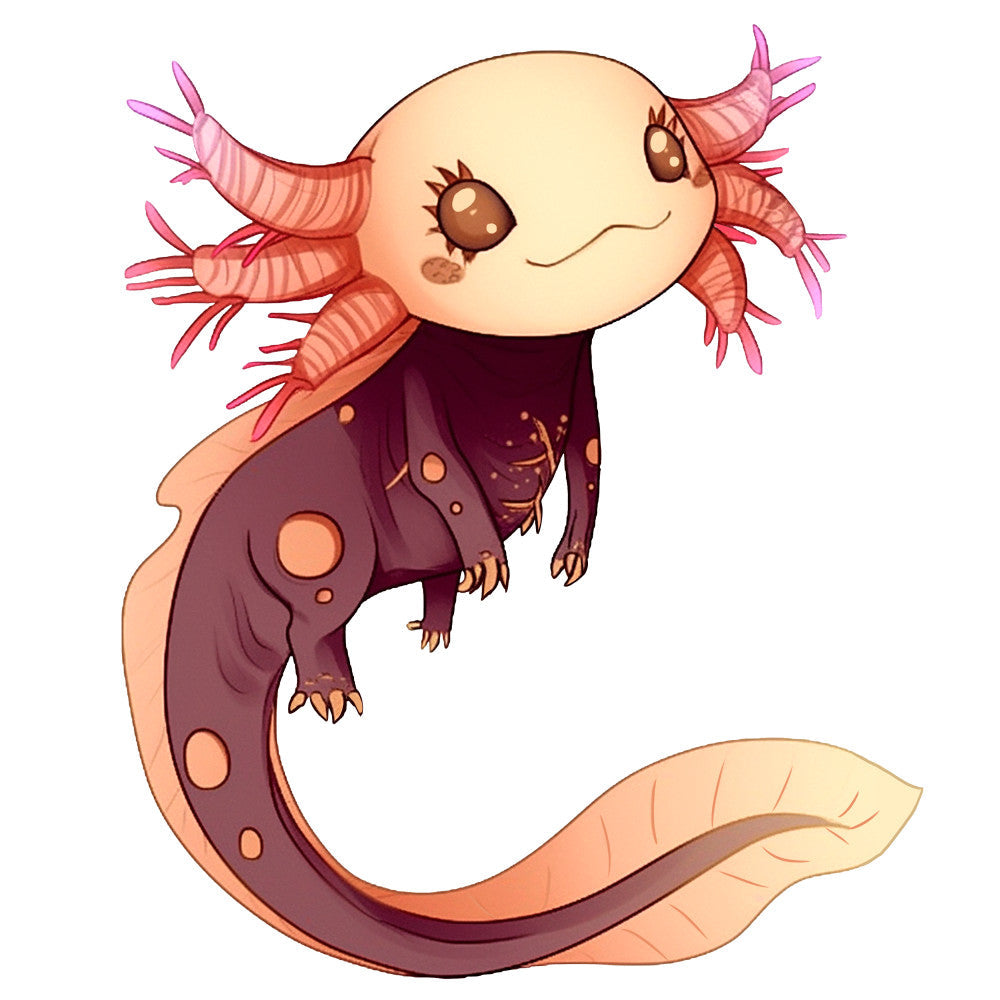 Cartoon Axolotl Fabric Panel 2