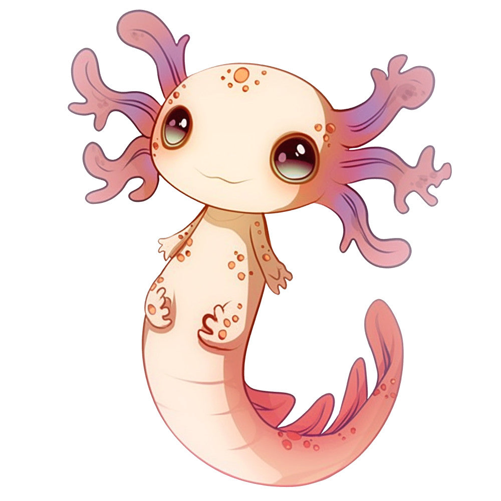 Cartoon Axolotl Fabric Panel 21