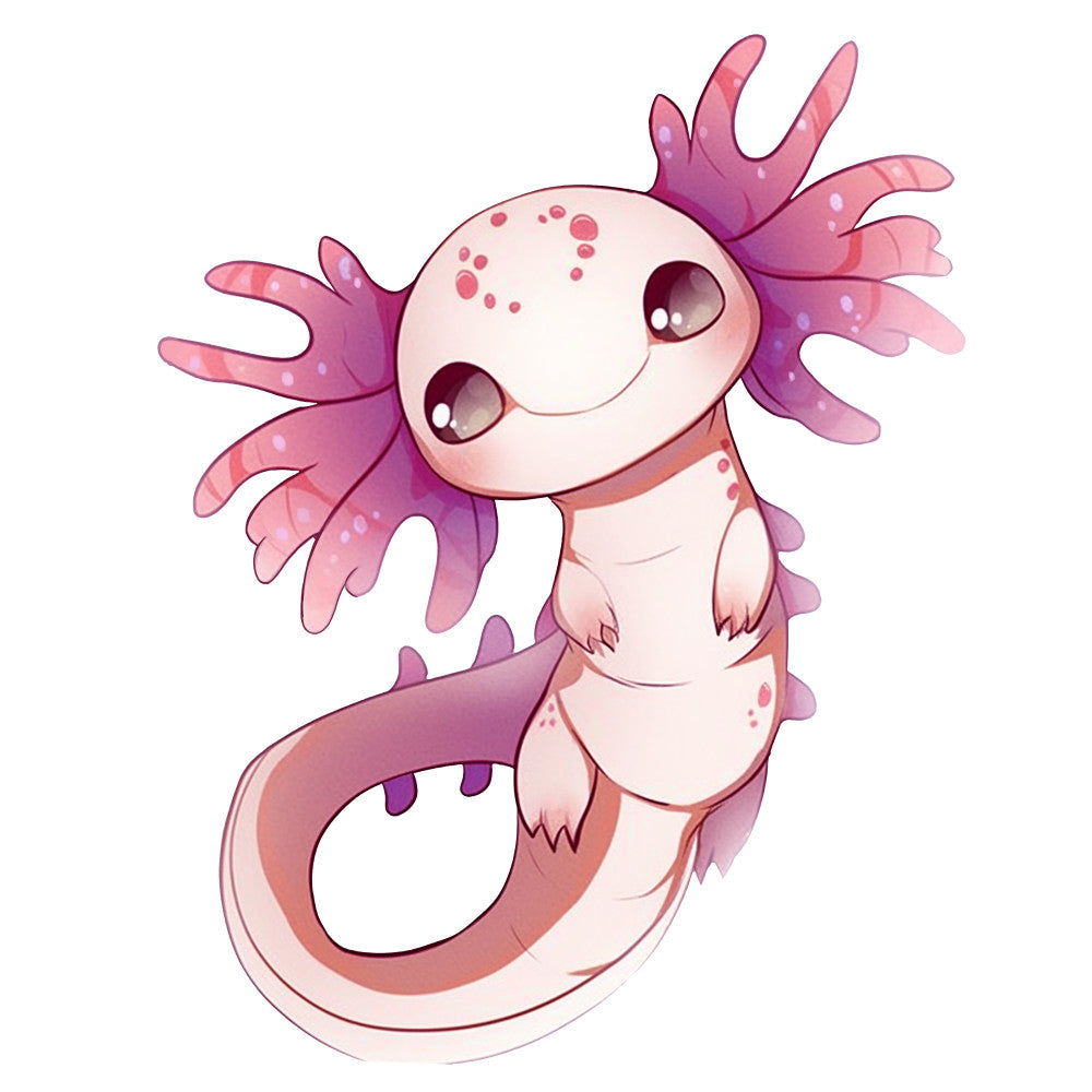 Cartoon Axolotl Fabric Panel 24