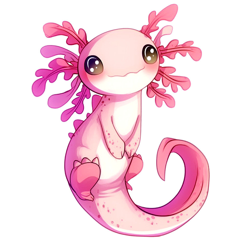 Cartoon Axolotl Fabric Panel 26