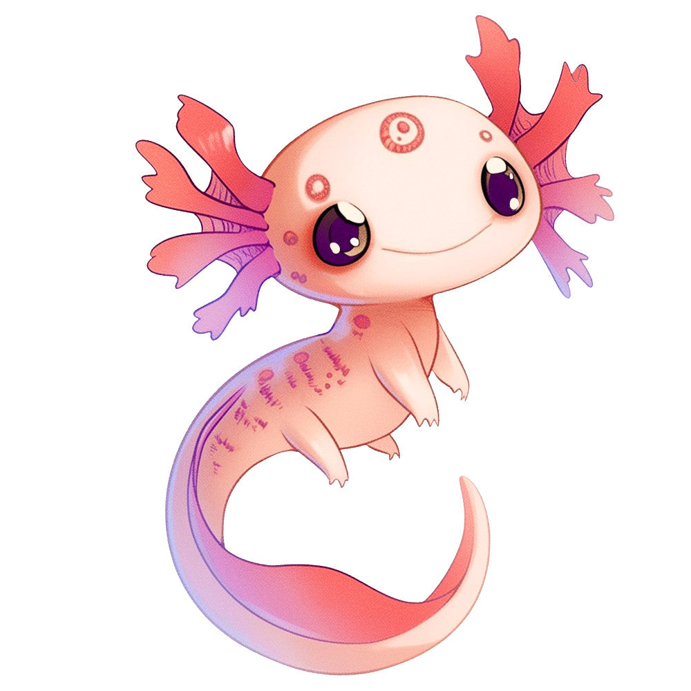 Cartoon Axolotl Fabric Panel 29