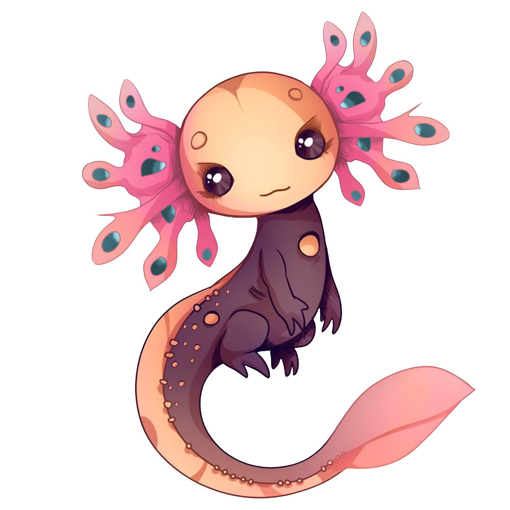 Cartoon Axolotl Fabric Panel 31