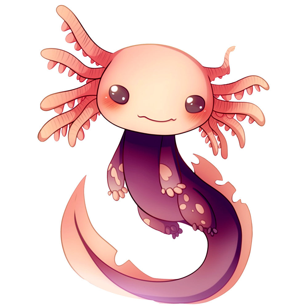 Cartoon Axolotl Fabric Panel 32