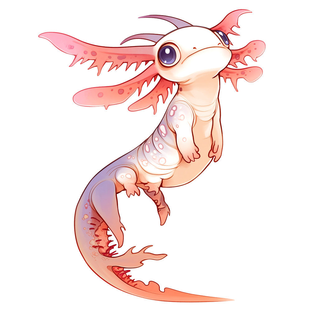 Cartoon Axolotl Fabric Panel 9