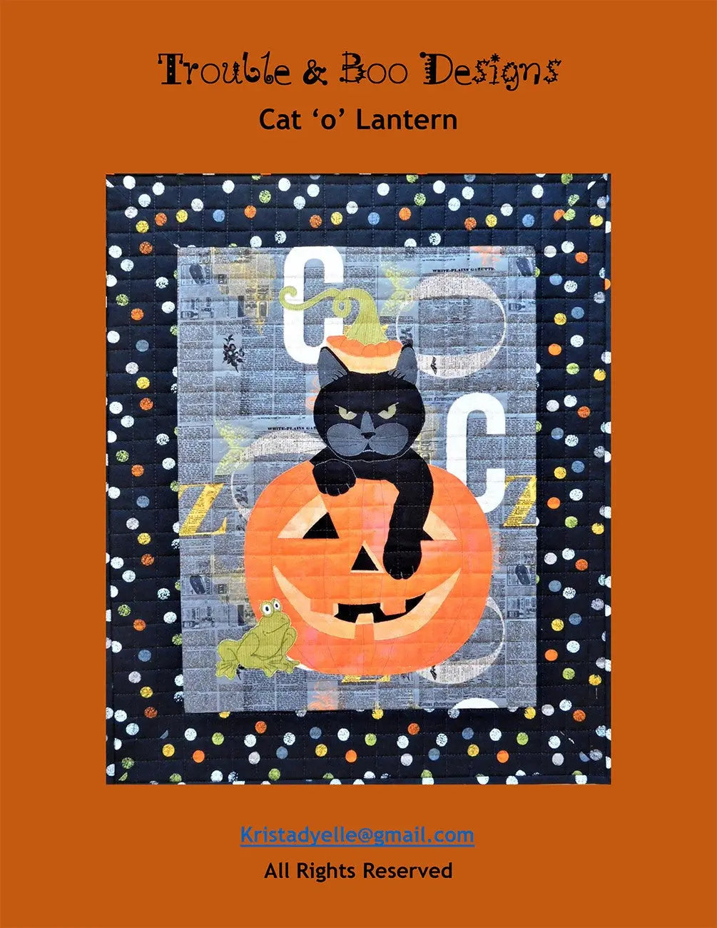 Cat O Lantern - Linda's Electric Quilters