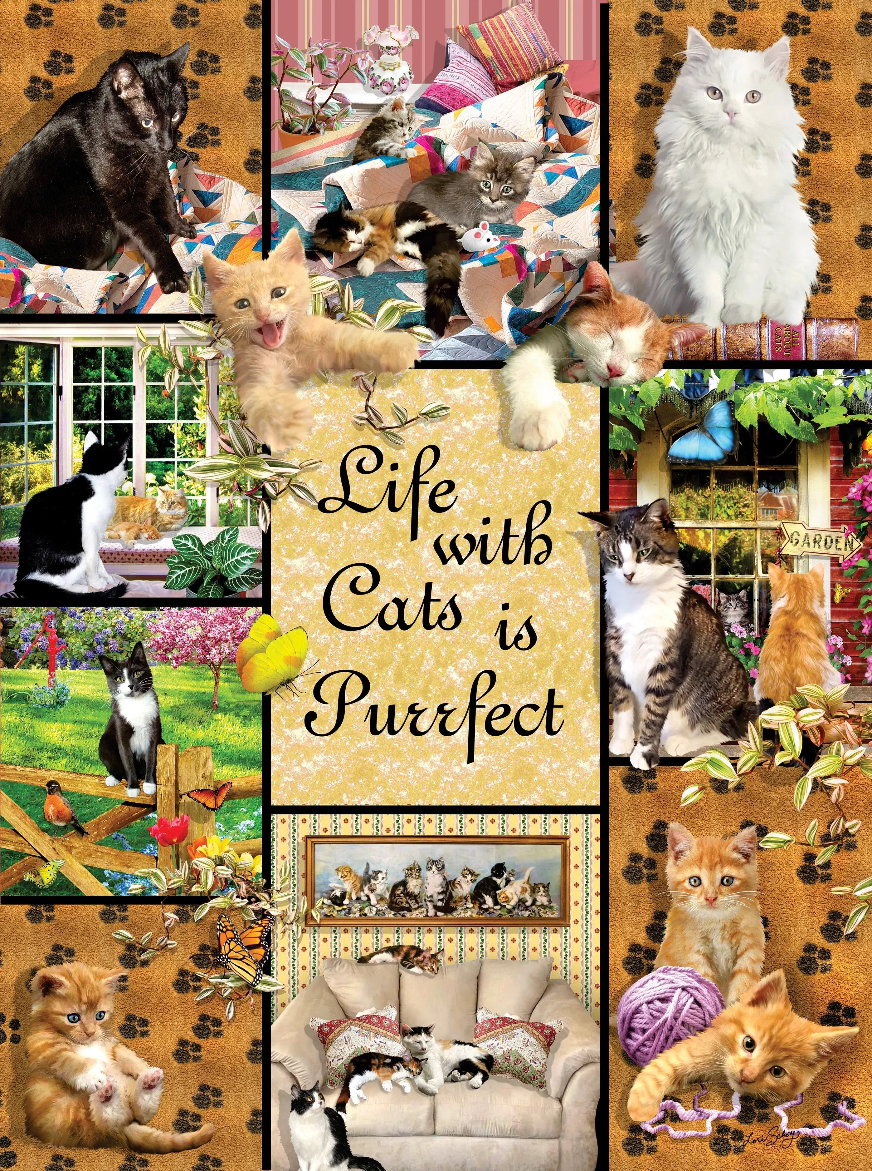 Cats Make it Purr - fect 1000pc Puzzle - Linda's Electric Quilters
