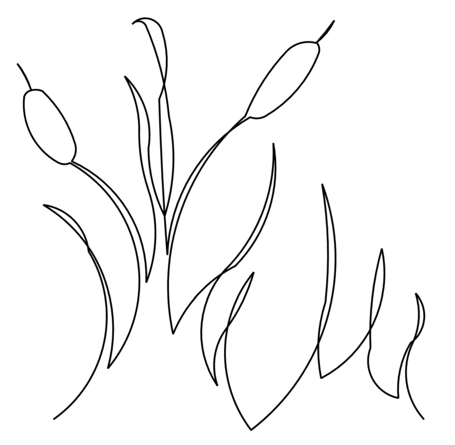 Cattail Digital E2E Wildflower Quilting Pantograph Close Up