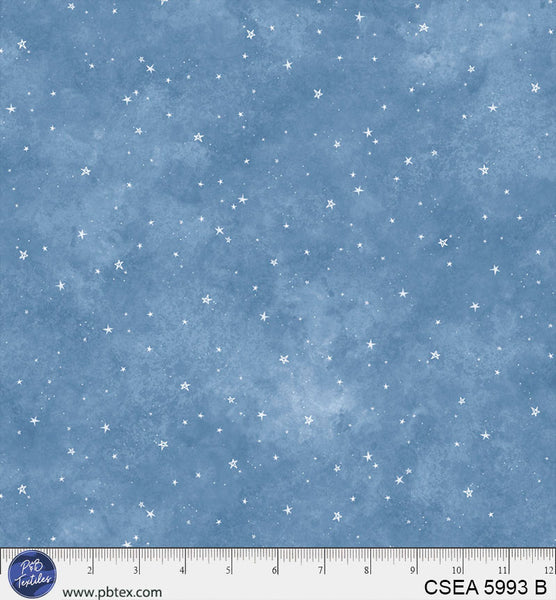 Celestial Seasons Blue 44"/45" Fabric Per Yard