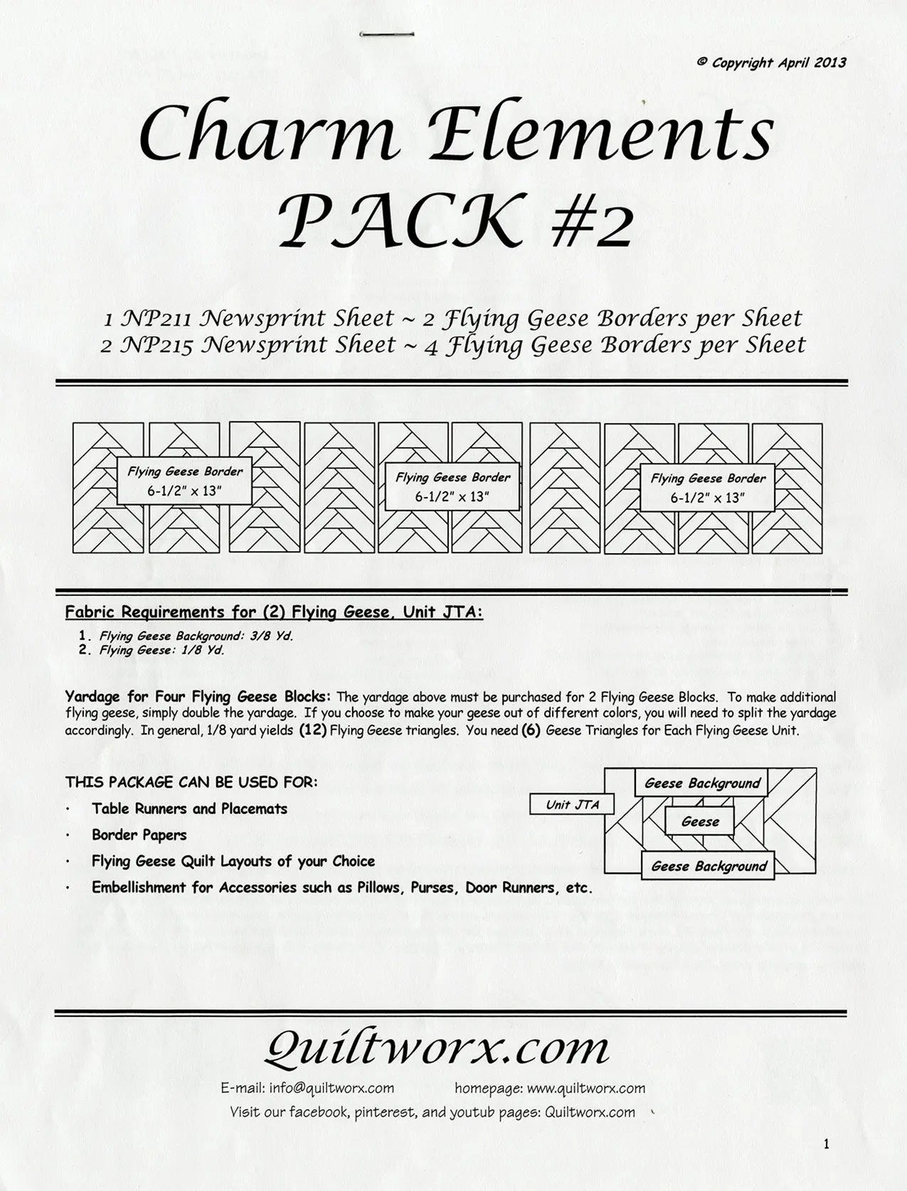 Charm Elements Pack 2 - Linda's Electric Quilters