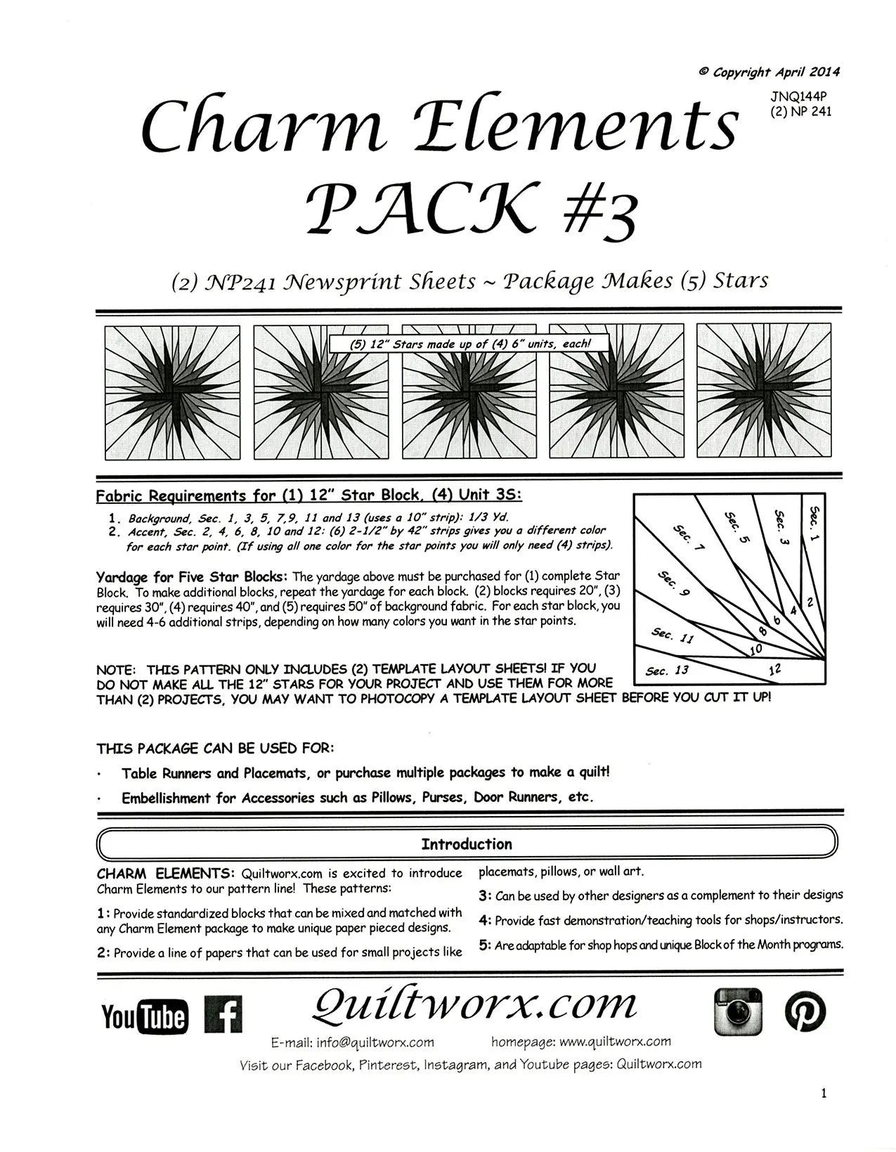 Charm Elements Pack 3 - Linda's Electric Quilters