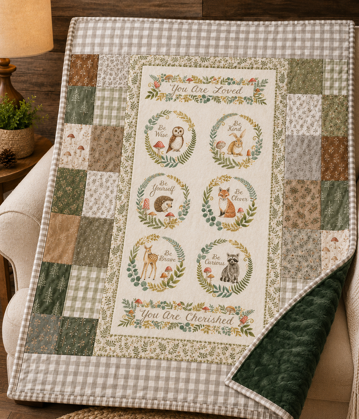 Effie’s Woods Cuddle Woodland Throw Quilt Kit - by Corey Pearson