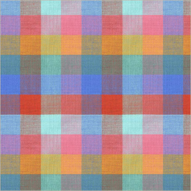 Cheerful Check Multi Cotton Wideback Fabric per yard