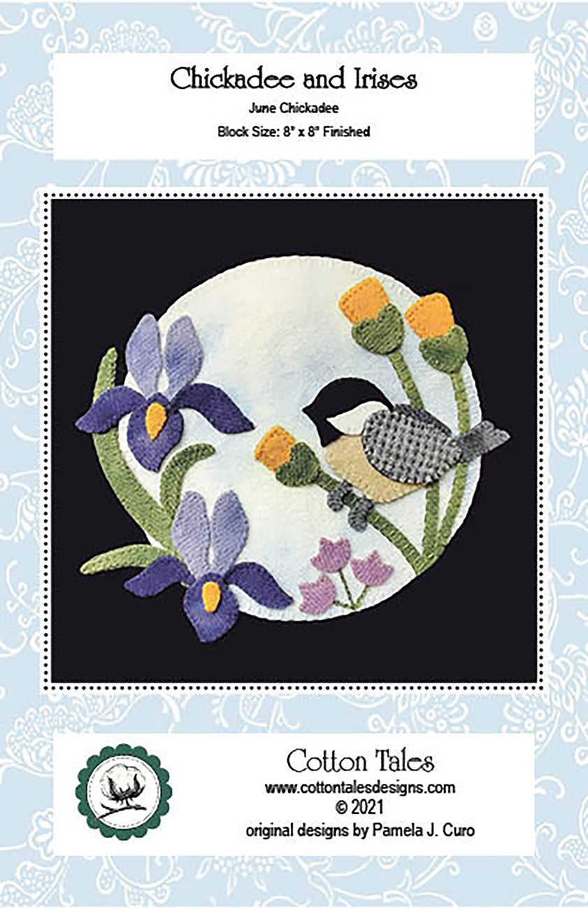 Chickadees and Irises