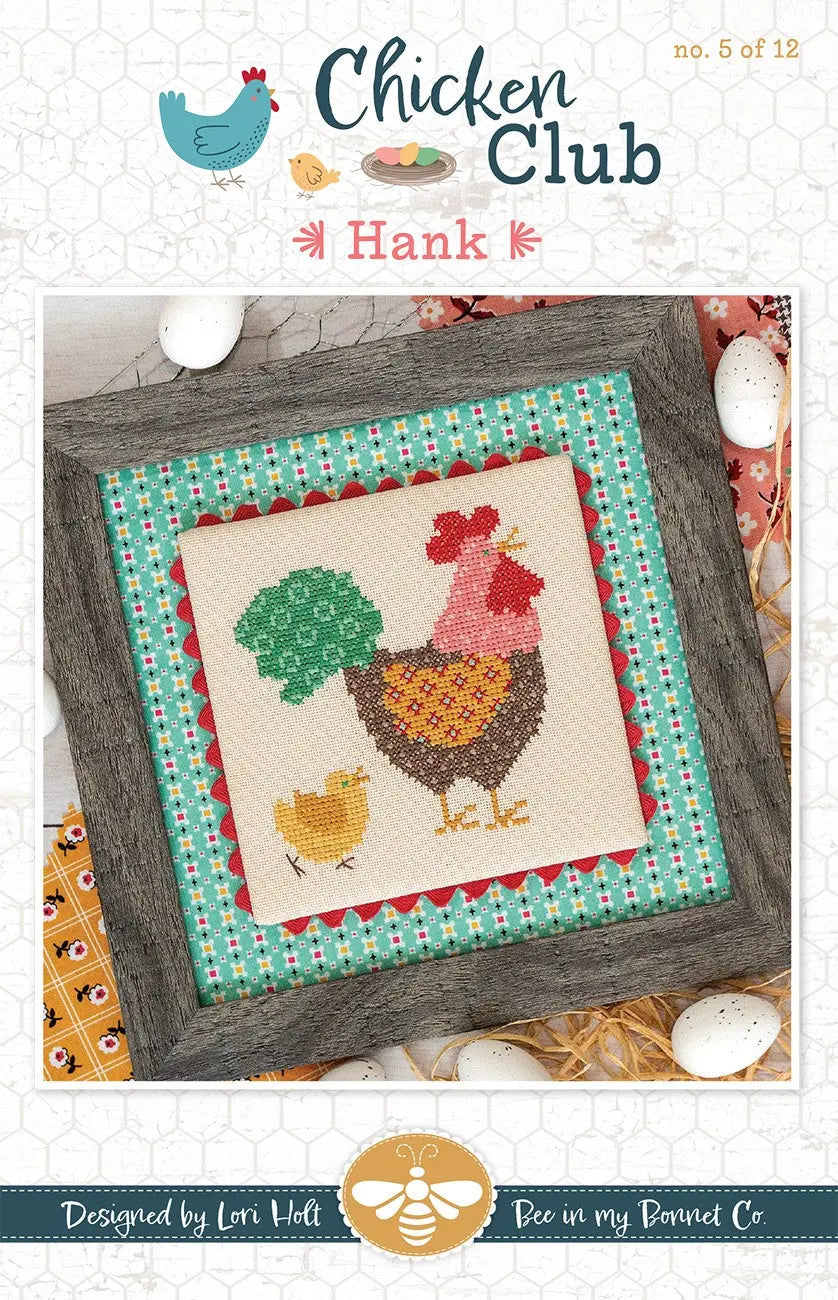 Chicken Club Cross Stitch Pattern of the Month 5 Hank Checker Distributor