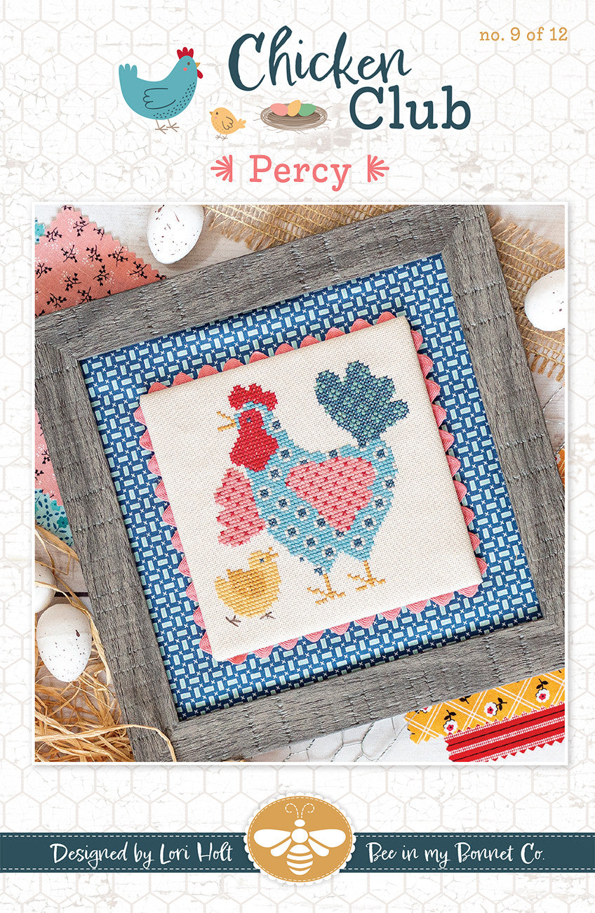 Chicken Club Cross Stitch Pattern of the Month 9 Percy