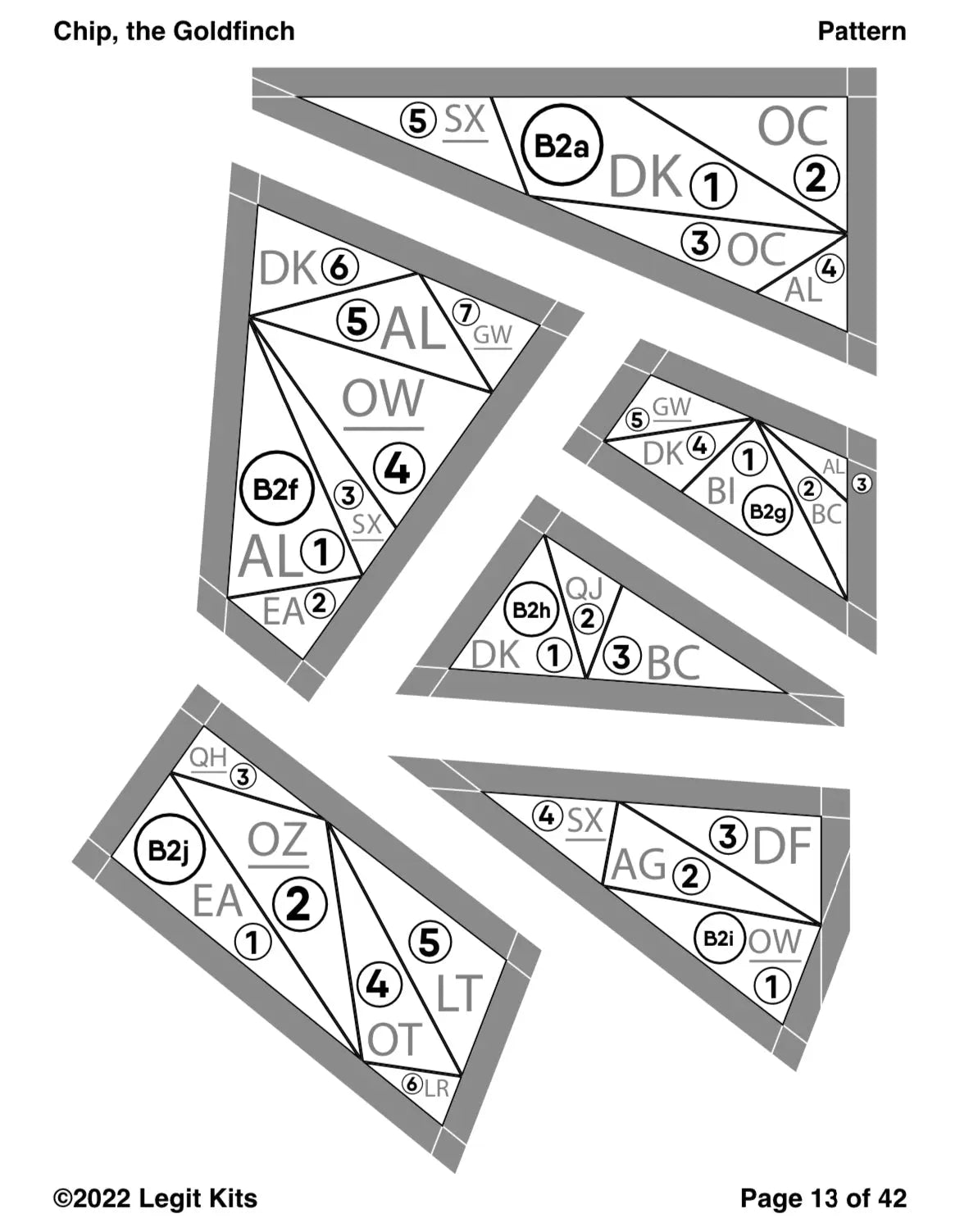 Chip the Goldfinch Quilt Kit Legit Kits