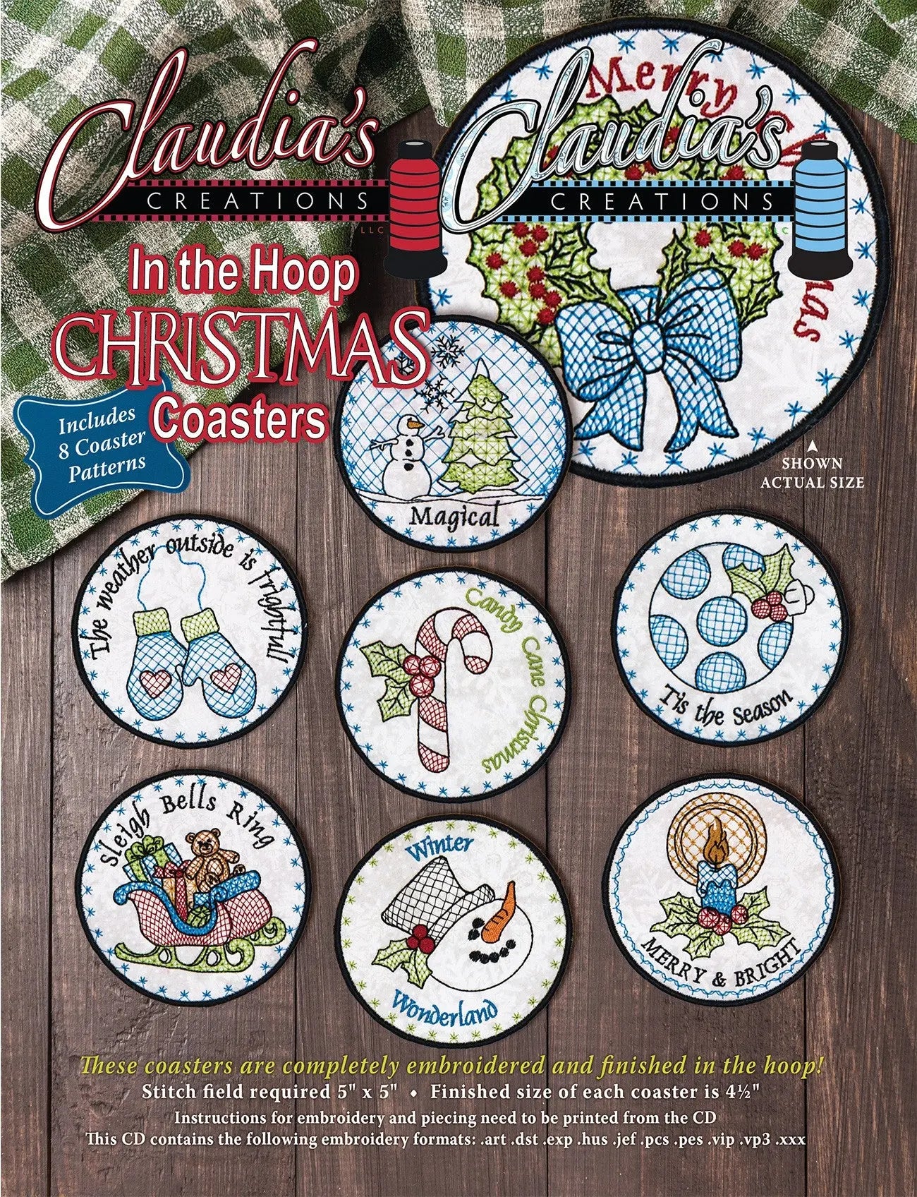 Christmas Coasters - Linda's Electric Quilters