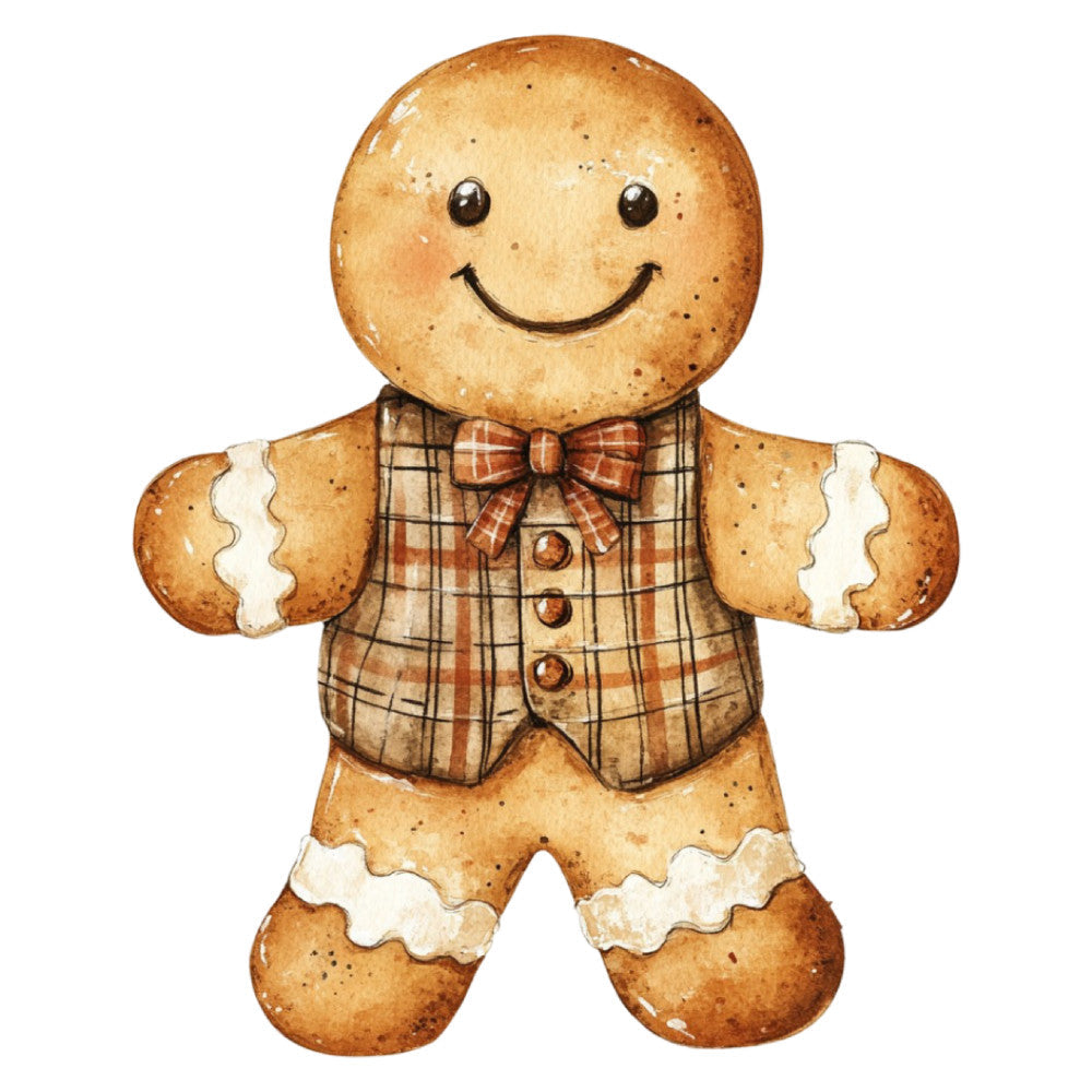 Christmas Gingerbread Man Fabric Panel 1 QuiltingFabricPanels