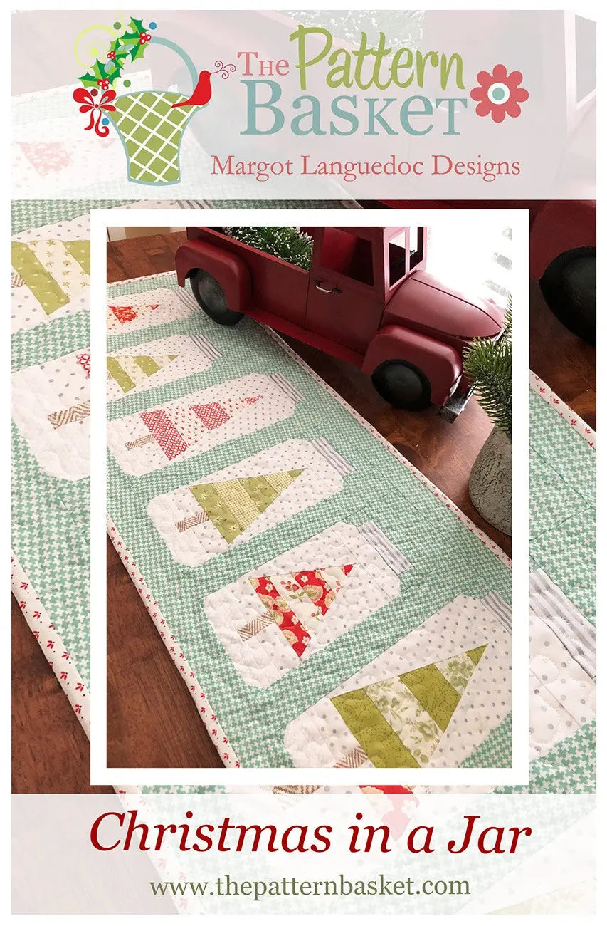 Christmas Jars Table Runner - Linda's Electric Quilters
