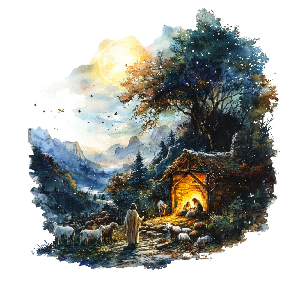 Christmas Nativity Scene Fabric Panel 1