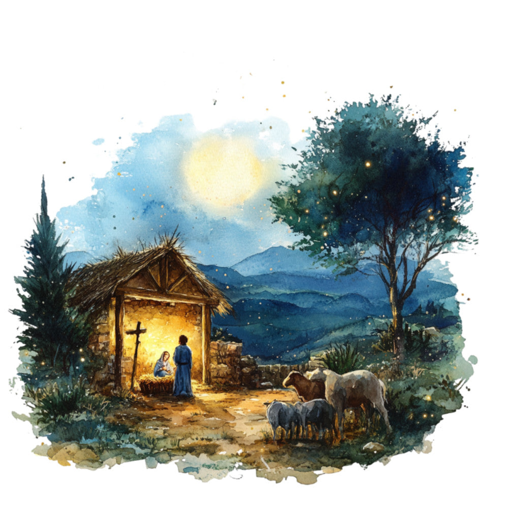 Christmas Nativity Scene Fabric Panel 12